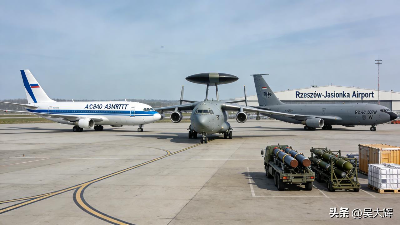 北约多型特种军机集结波兰热舒夫基地，英机正沿乌白俄及俄加里宁格勒州边境侦察
 