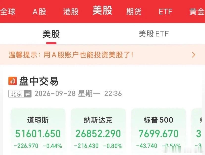 并没有想象中那么悲观！美股开盘了，指数跌幅没那么大，英伟达逆势大涨2.56%！受