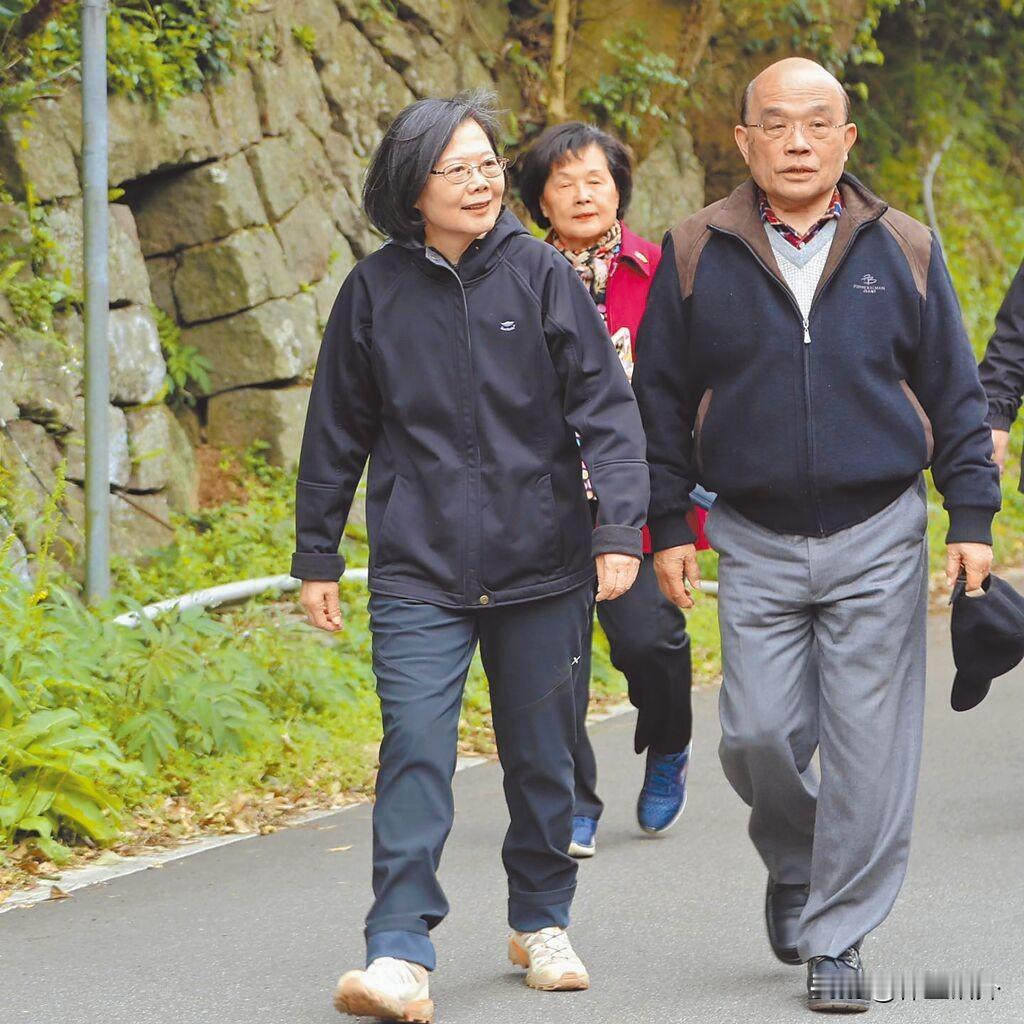 这两个人同时爬山，透露什么信号

最近天气不错，蔡英文约苏贞昌去爬了一次山
蔡英