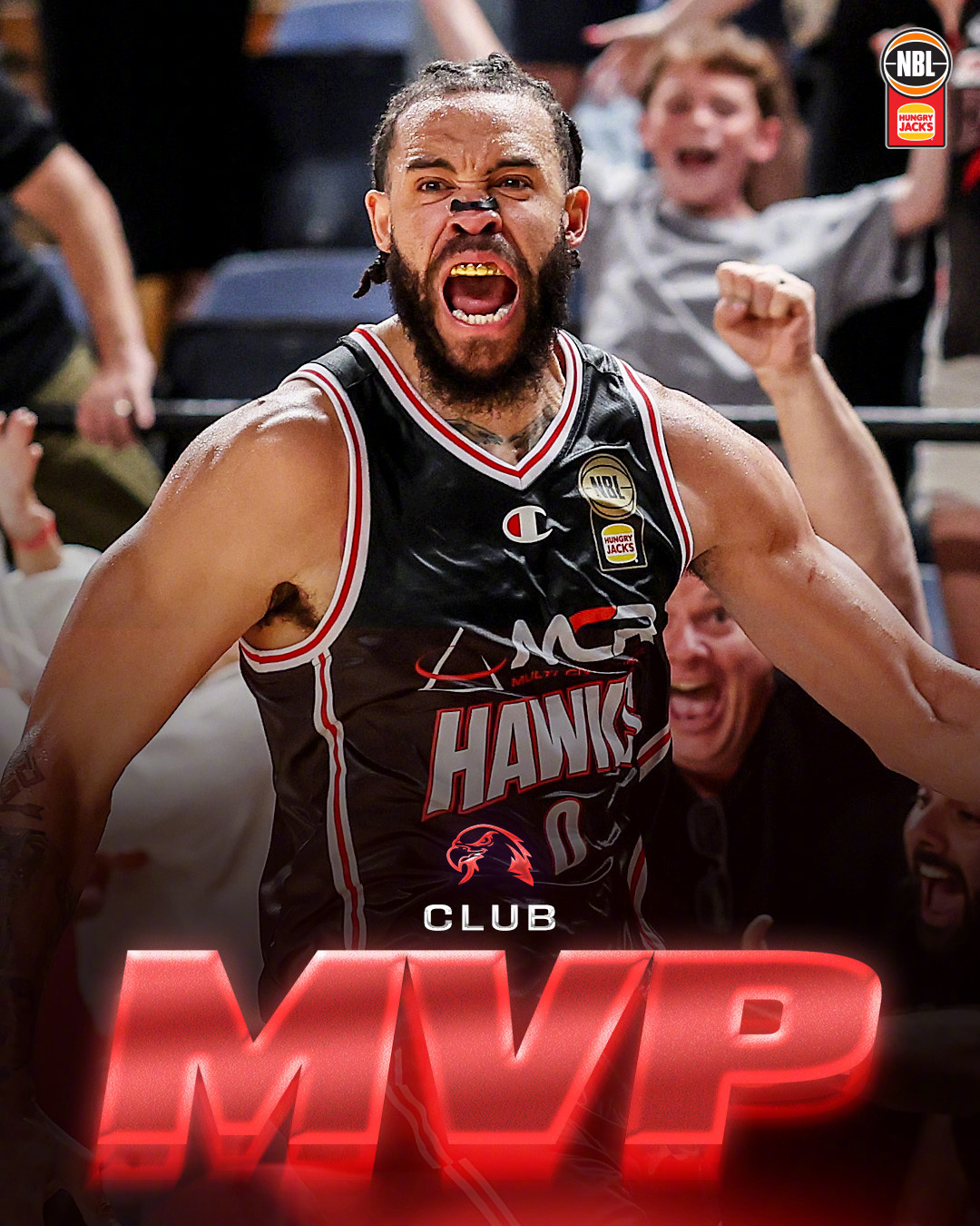 麦基当选了本赛季伊拉瓦拉老鹰队内的MVP。他场均出场25分钟，可以拿到19.3分