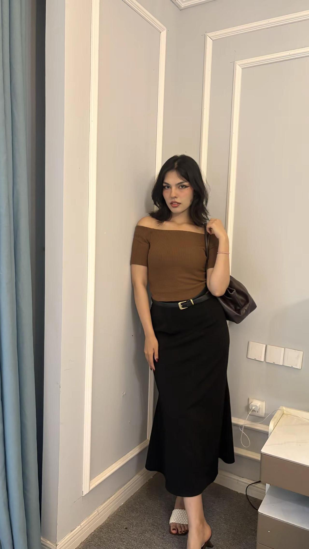 鱼尾裙搭配 175女生ootd