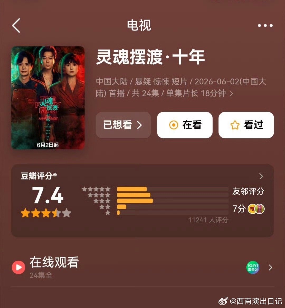 灵魂摆渡十年豆瓣开分7.4灵魂摆渡十年豆瓣7.4 灵魂摆渡十年豆瓣开分7.4，这