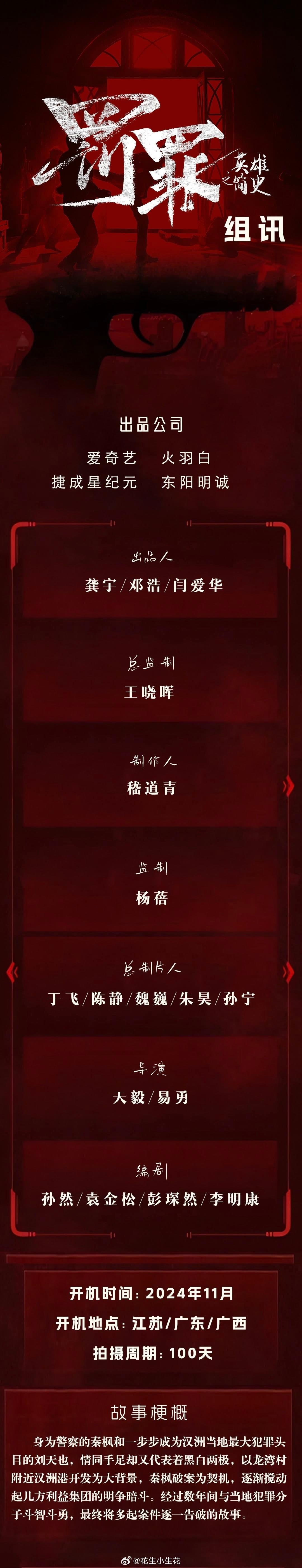 电视剧《罚罪之英雄简史》组讯（罚罪2）出品：爱奇艺 #罚罪之英雄简史# 导演：天