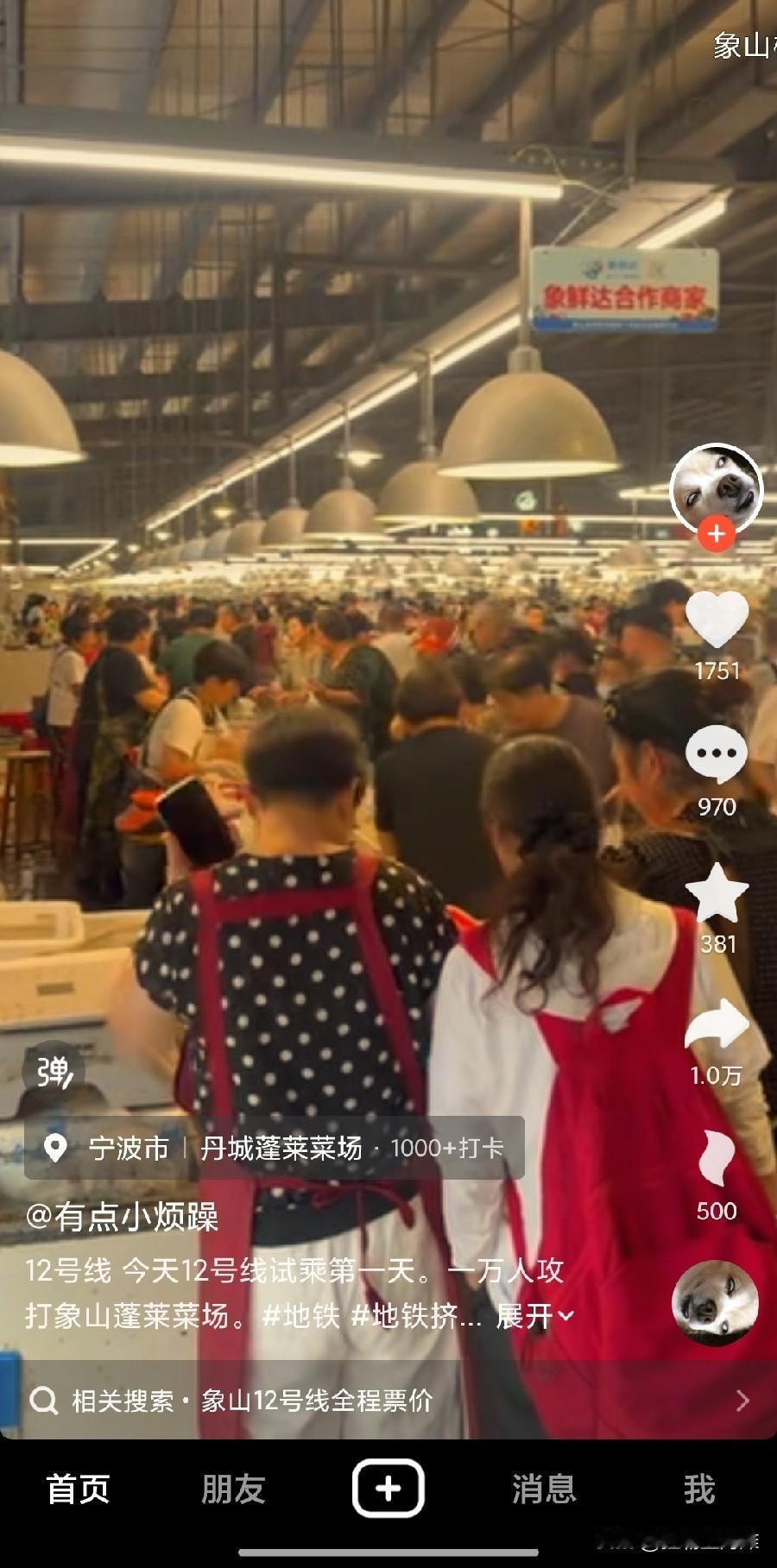 就在昨天，宁波地铁12号线开始了试乘，挤得人山人海。
这一下没有网友说是外地人了