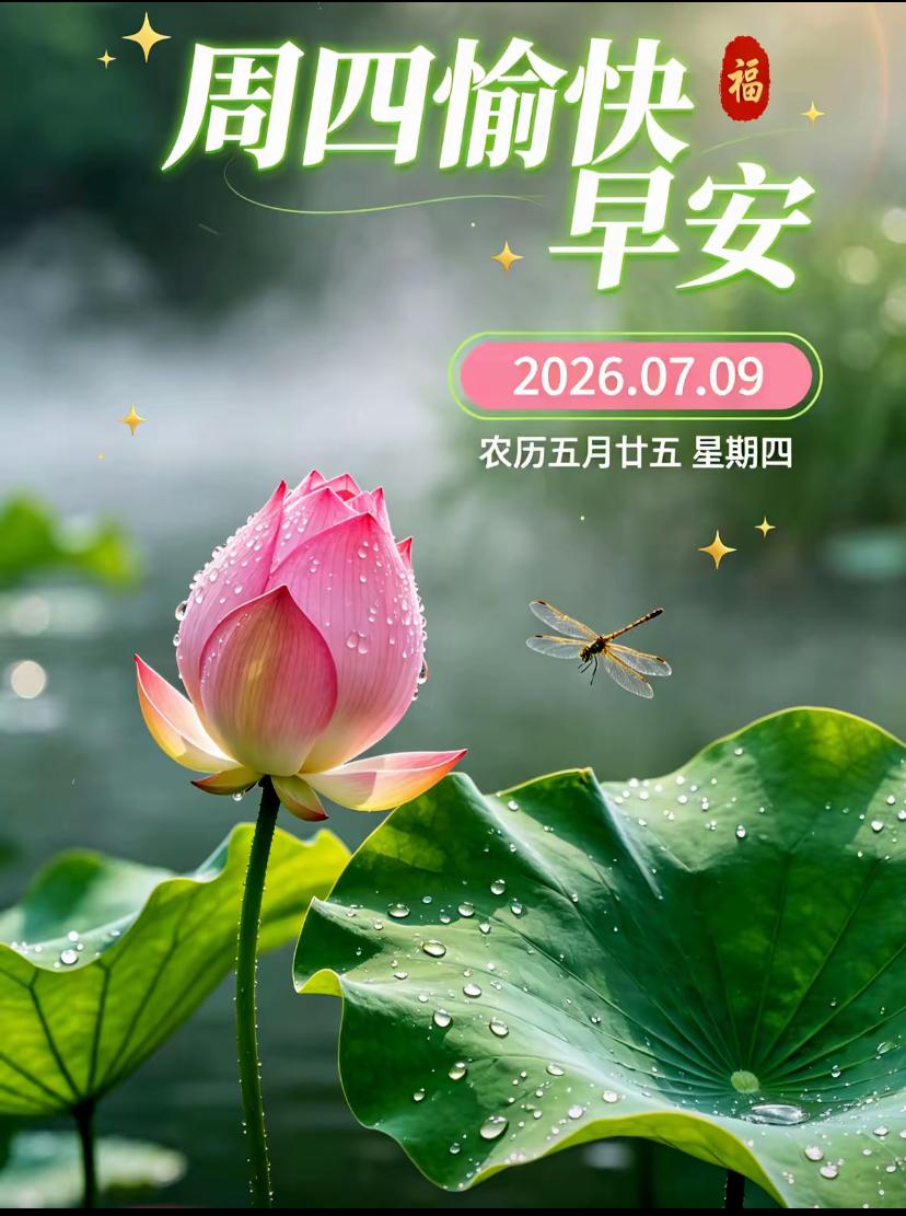🌺2026./7.9.安度盛夏:喜乐常留🌺

🌱🌅一缕晨光洒满大地，静享