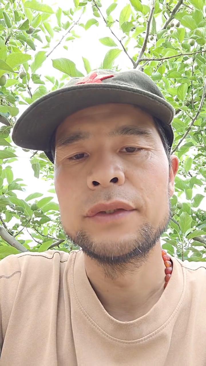 农民很难，果园割草。
大家好，来果园了。今天蓝天白云，天气很热，休息了一会，开始