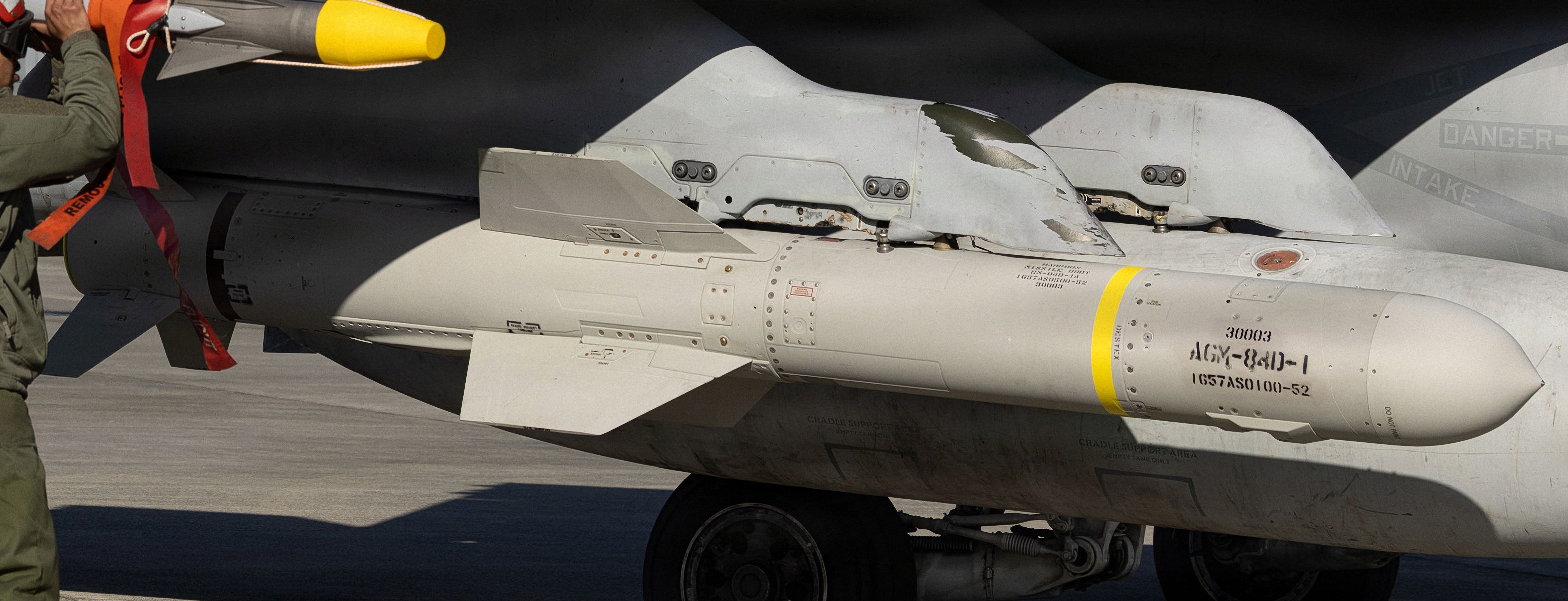 高分辨率图像 大黄蜂挂载的AGM-84D1实弹 