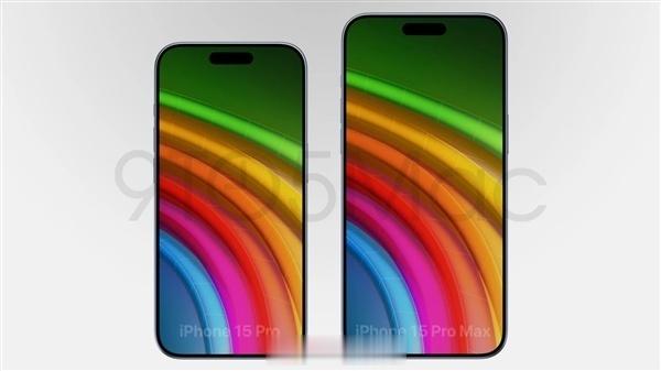 iPhone 15 Pro系列最新渲染图曝光机身正面的边框更窄了，USB-C接口