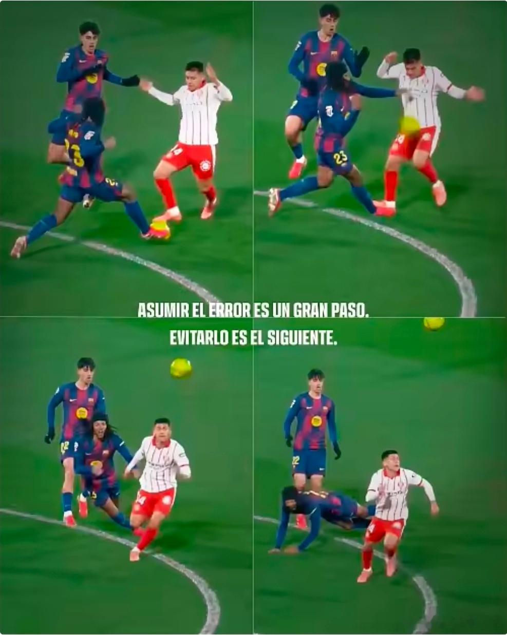 赫罗纳绝杀进球为误判！巴萨官方：承认错误的下一步是避免犯错西班牙裁判技术委员会（