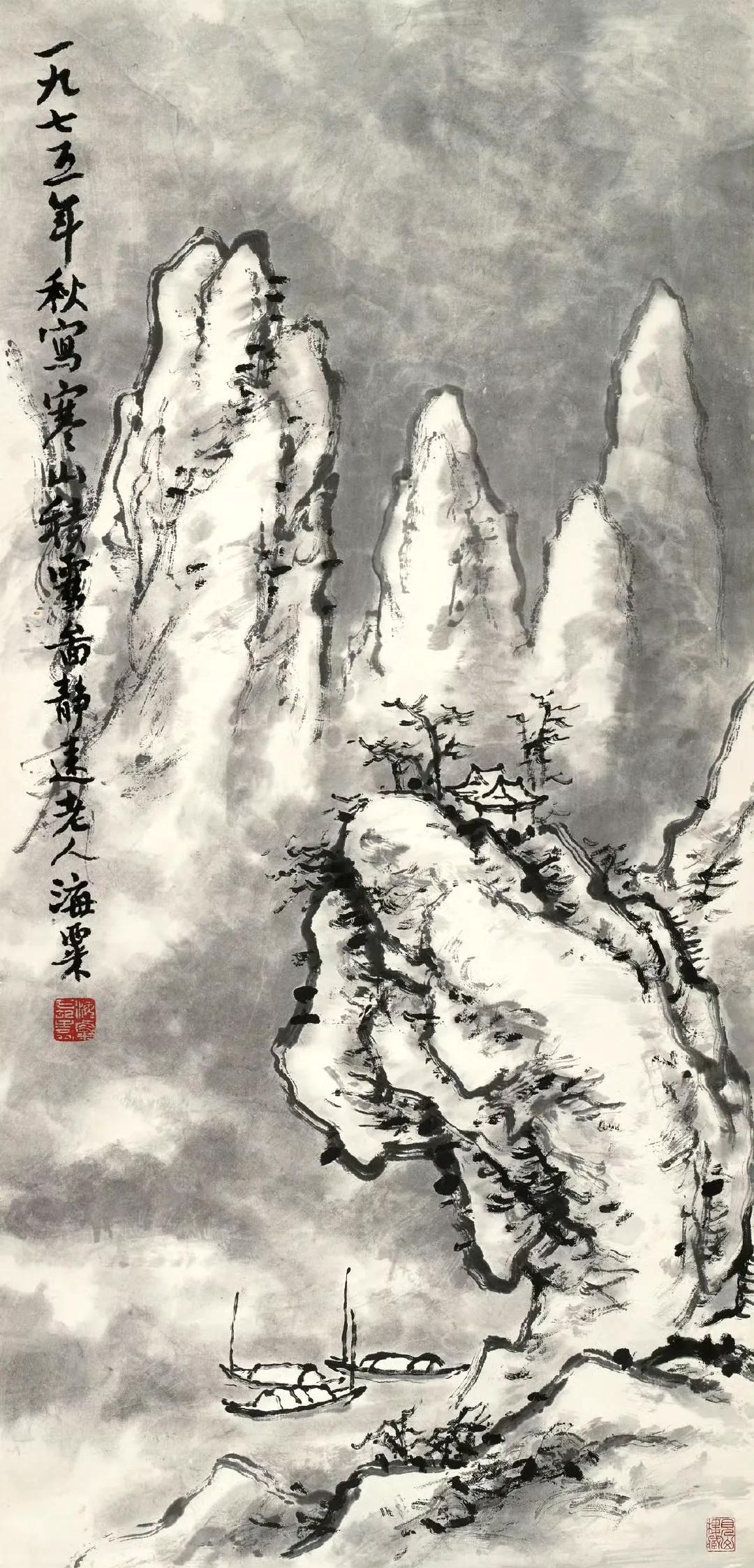 刘海粟的《寒山积雪》：泼墨挥毫间，藏着雪的狂与山的骨
 
提到刘海粟，总想起他笔