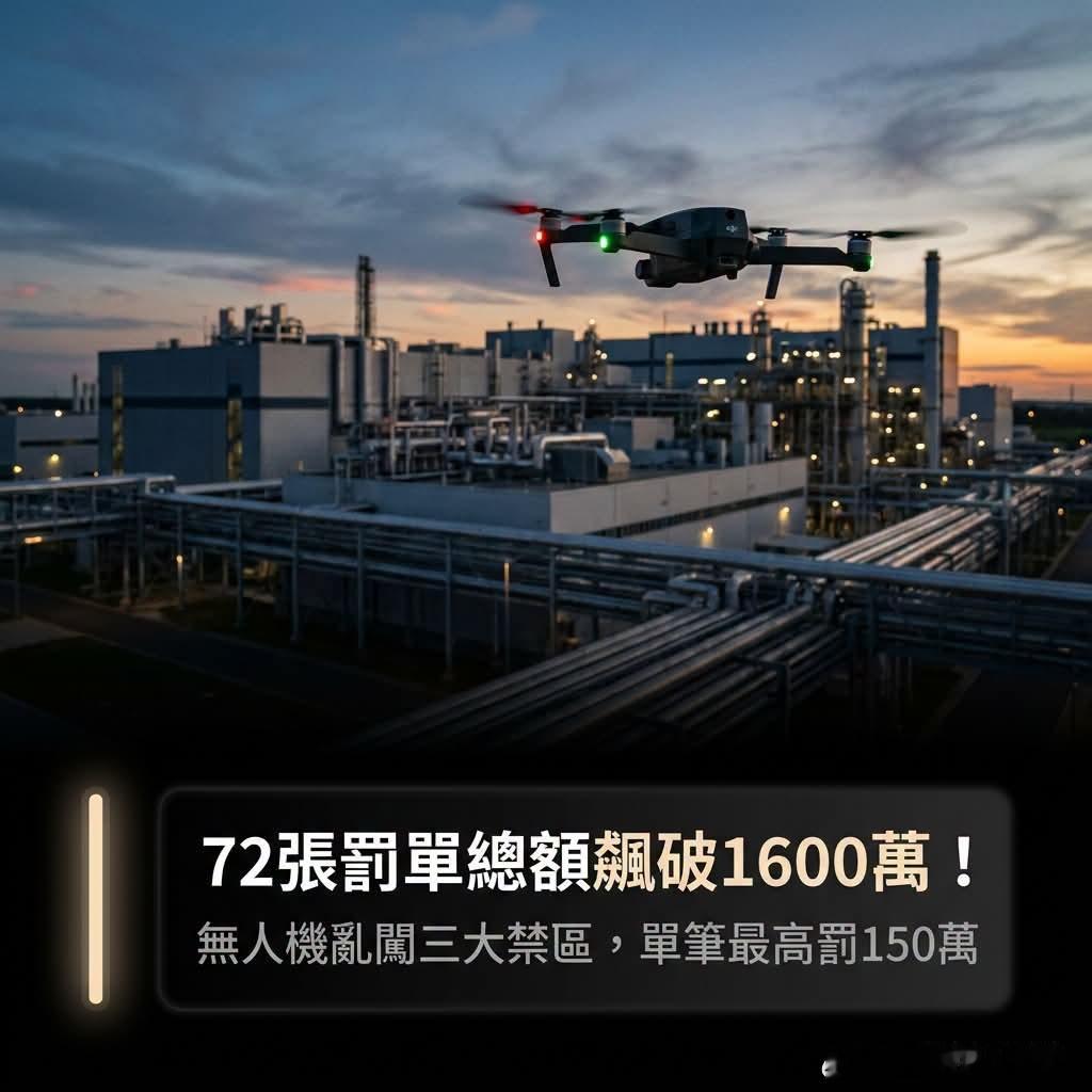 台媒：一台四萬多元的空拍機從竹科廠房上空掠過，飛手只想拍一段絕美夕陽，落地後收到