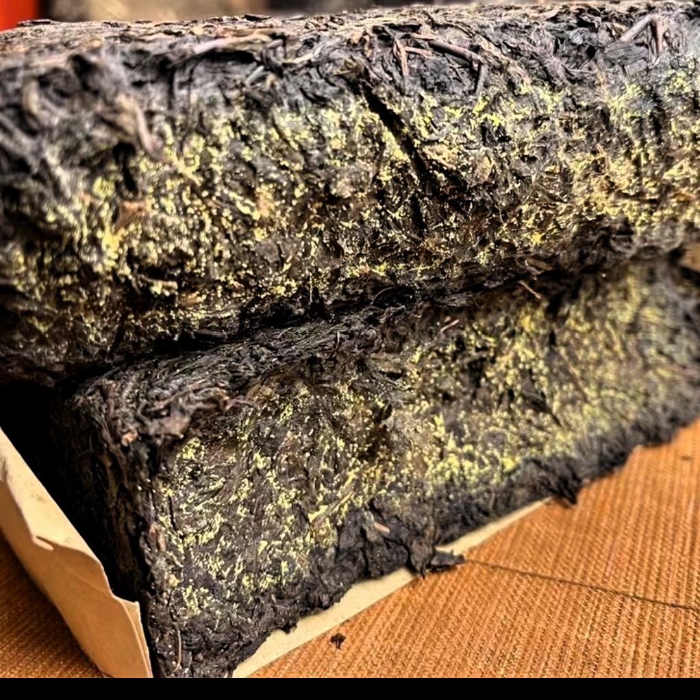 喝杯10年前存的安化黑茶，好像1公斤没超过100元，消消暑热，沈阳居然室温32度