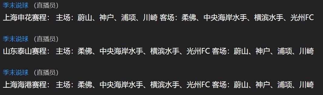 亚冠精英联赛抽签结果！
山东泰山和上海海港赛程完全一样！
谁是上签？
很难说啊！