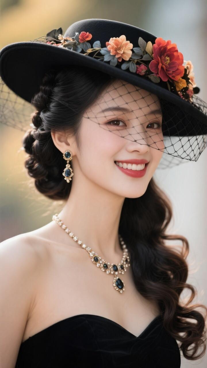 花冠美人笑，珠光玉色妆。
