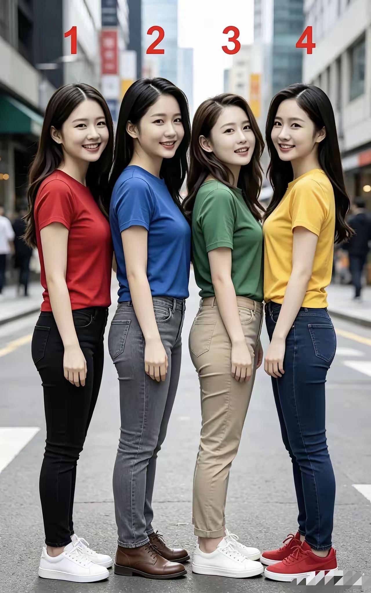 考眼力，母女四人，几号是妈妈？