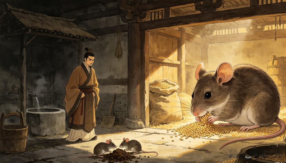 李斯看老鼠，悟出了贫穷的本质，
但最后死法却比老鼠还惨。

李斯年轻时，在厕所看