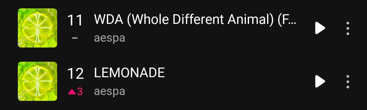 【Theqoo】aespa'LEMONADE' 上升至Melon TOP100第