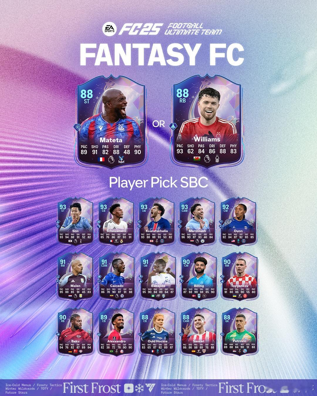 Fantacy梦幻FC马特塔 & 威廉的SBC球员挑选SBC已上线。 