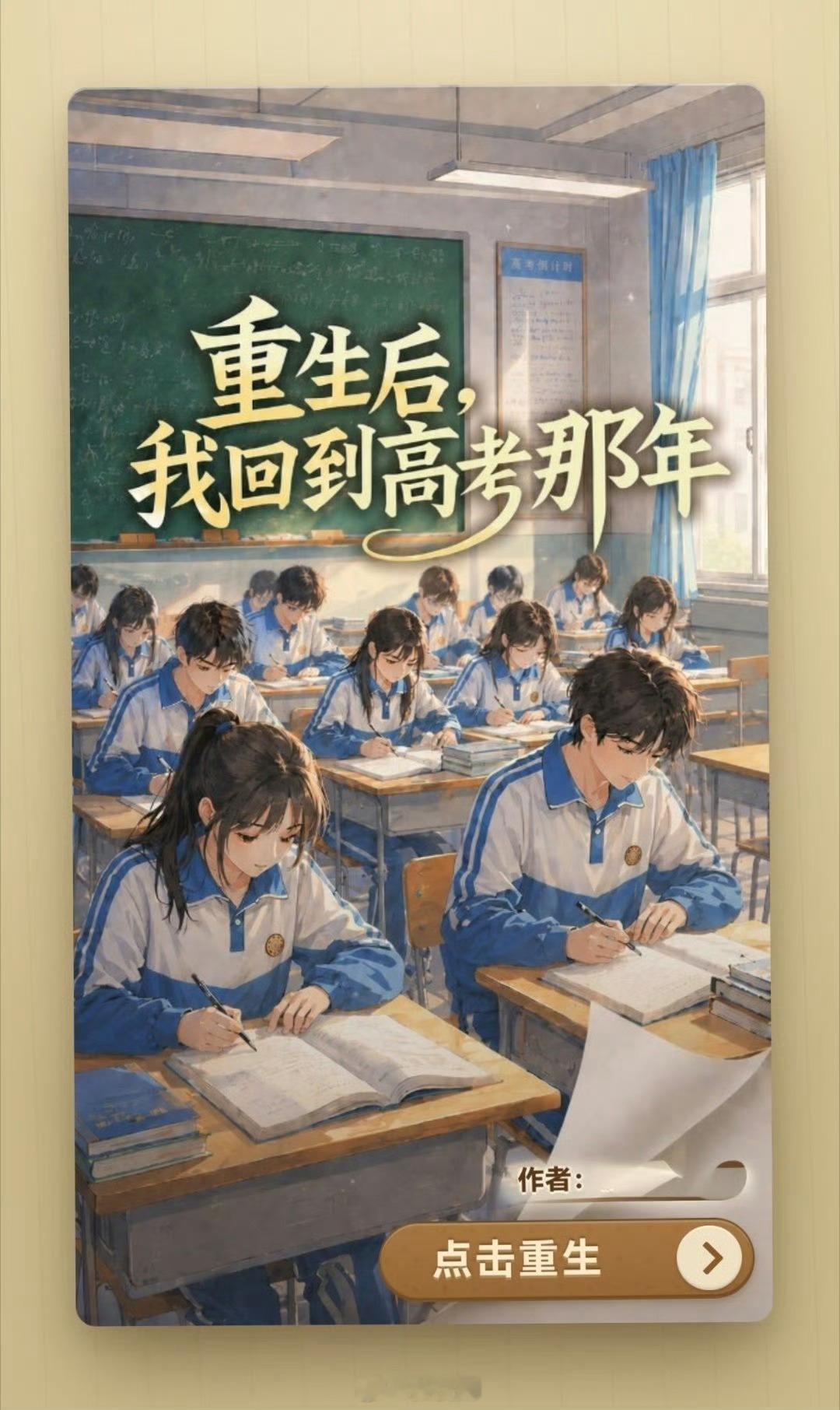重生后我回到高考那年   如果人生能一键重启，最想折返的时光，大概就是闷热的高考