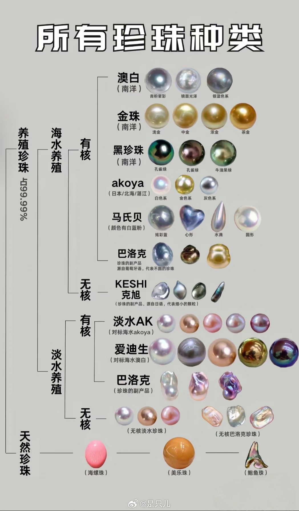 饰品  珍珠应该每个女孩子都喜欢吧珍珠的种类很多，珠光，颜色，形状都不尽相同。姐