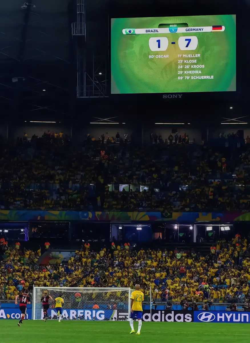 德国复刻经典2014年世界杯：德国7-1巴西2026年世界杯：德国7-1库拉索由