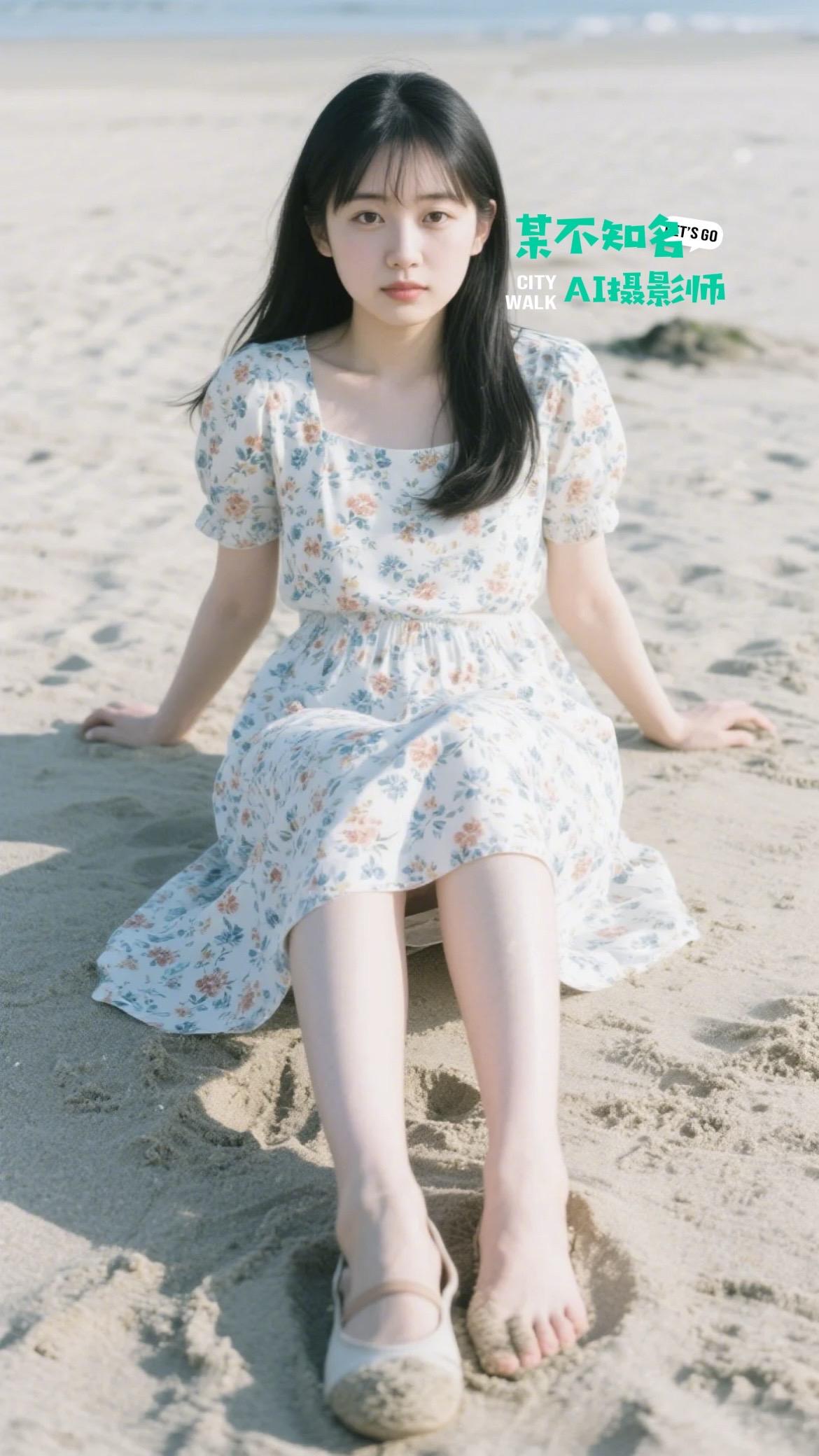 AI摄影：沙滩美女喜欢吗。