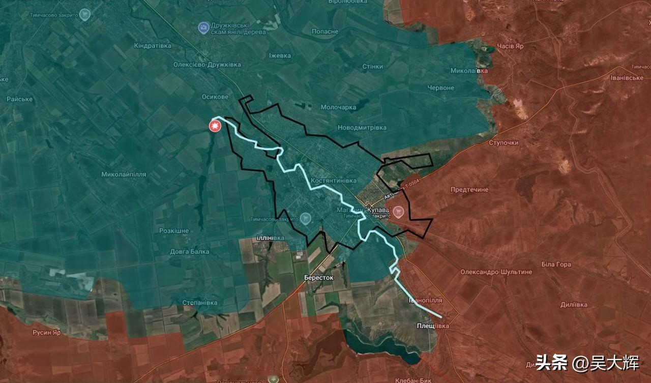 俄军FAB‑3000摧毁水坝，城市与乌军后勤线被淹
 
俄罗斯空天军对康斯坦丁诺