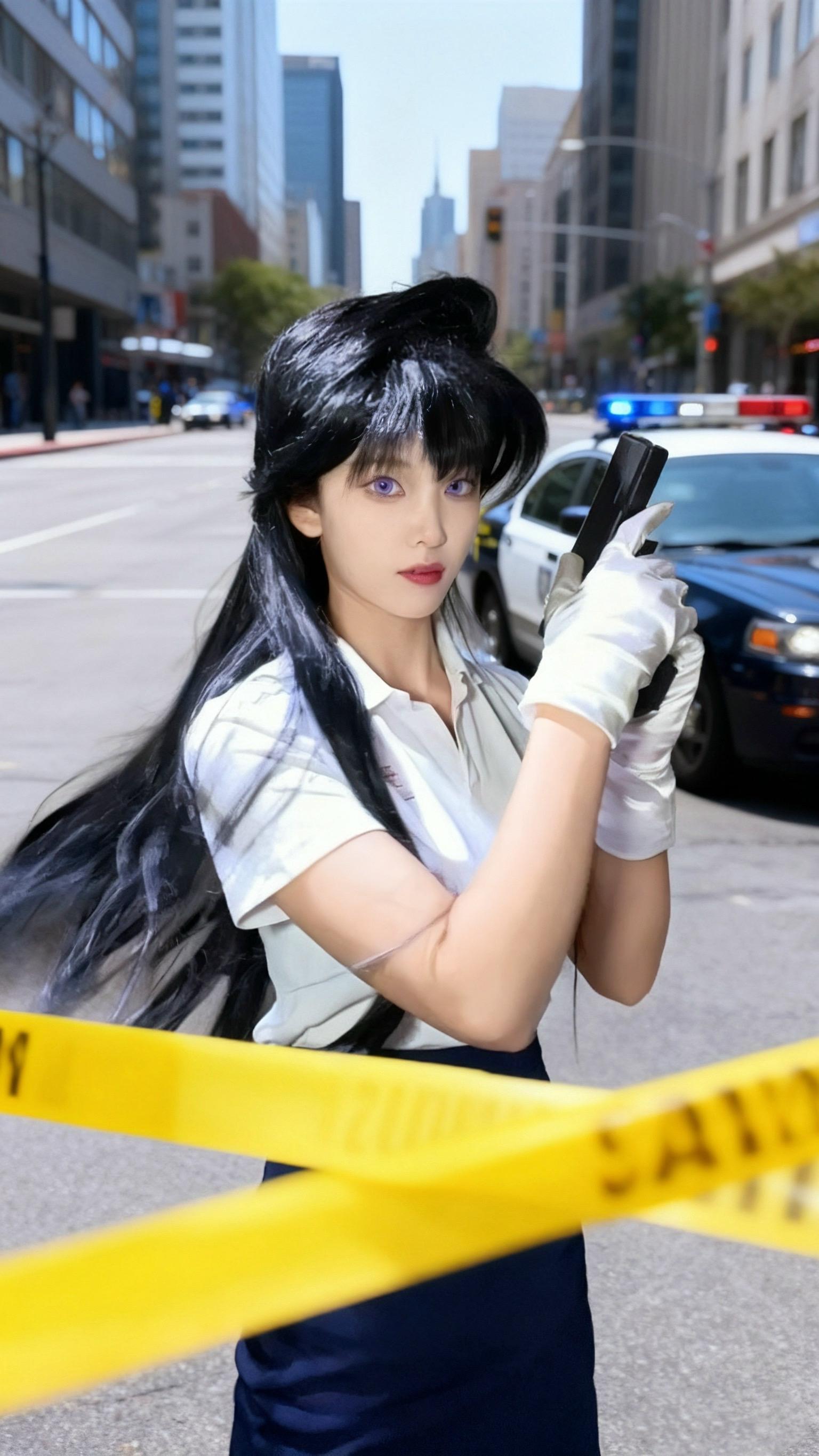 小兰长大后的职业如果是警察。也一定会和佐藤警官一样是警花级别吧！