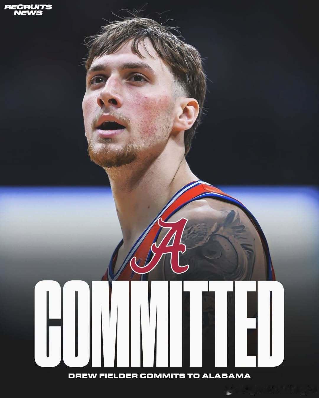 博伊西州立大学内线德鲁·菲尔德(Drew Fielder)转学加盟阿拉巴马大学这