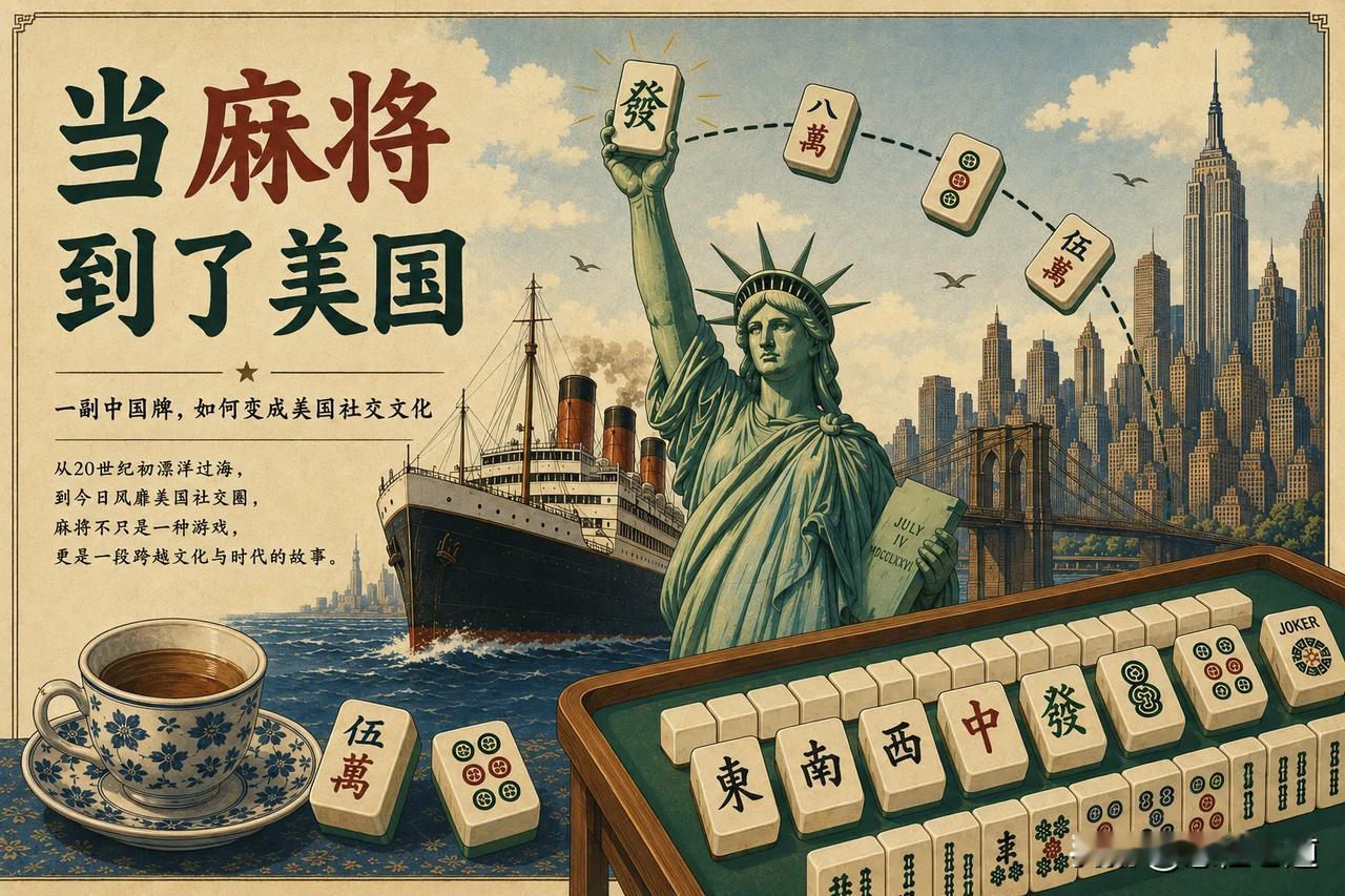 近日，美国驻华大使馆发布《当麻将来到美国》一文，细致梳理了中国麻将漂洋过海、扎根