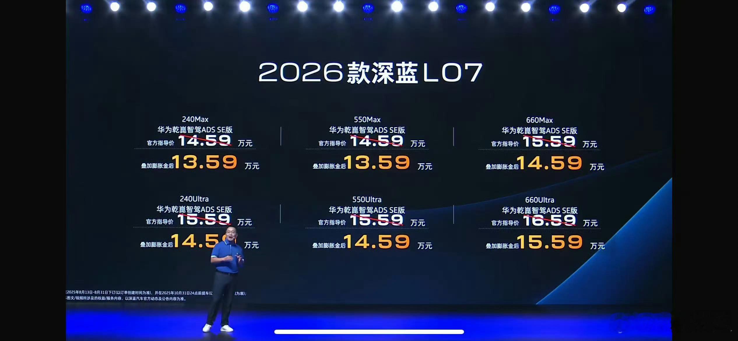 2026款深蓝L07上市全系标配华为乾崑智驾13.59万起！这个价格配上华为辅助