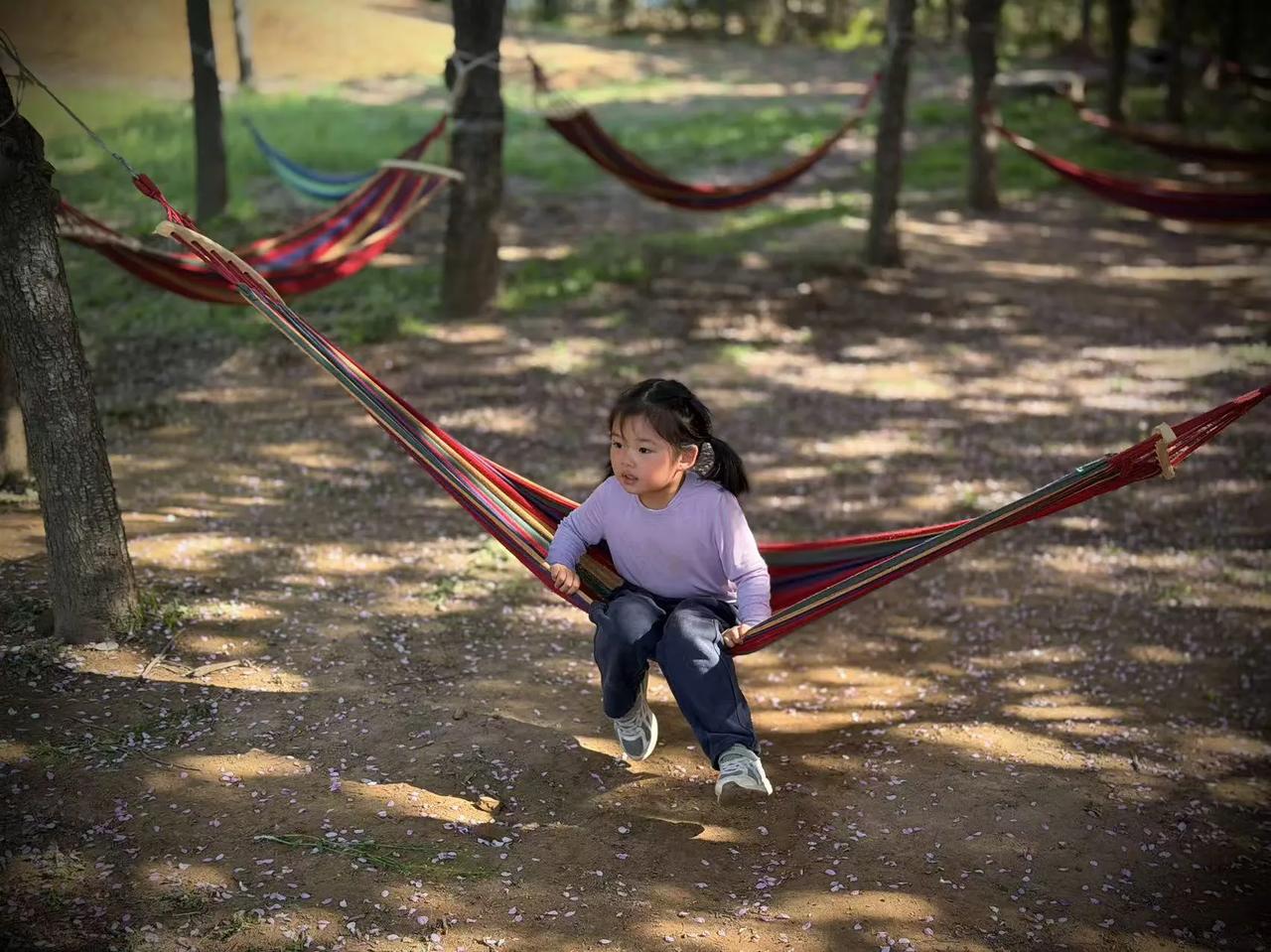 幼儿园的角落里，秋千在微风中轻轻摇晃，像是在召唤孩子们。小朋友们排着队，眼睛紧紧