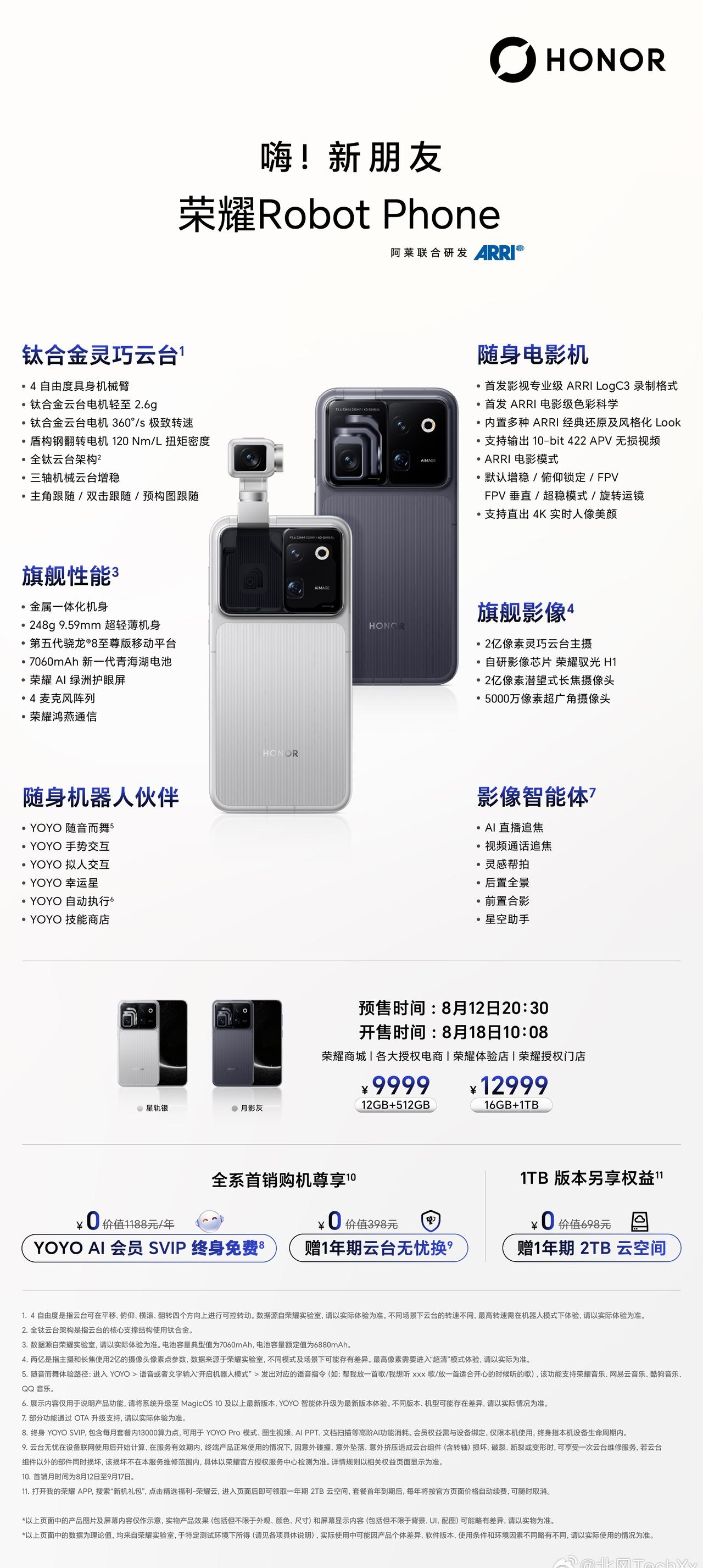 很多人看Robot Phone，第一眼关注的是可动云台硬件，其实附带的软件权益同