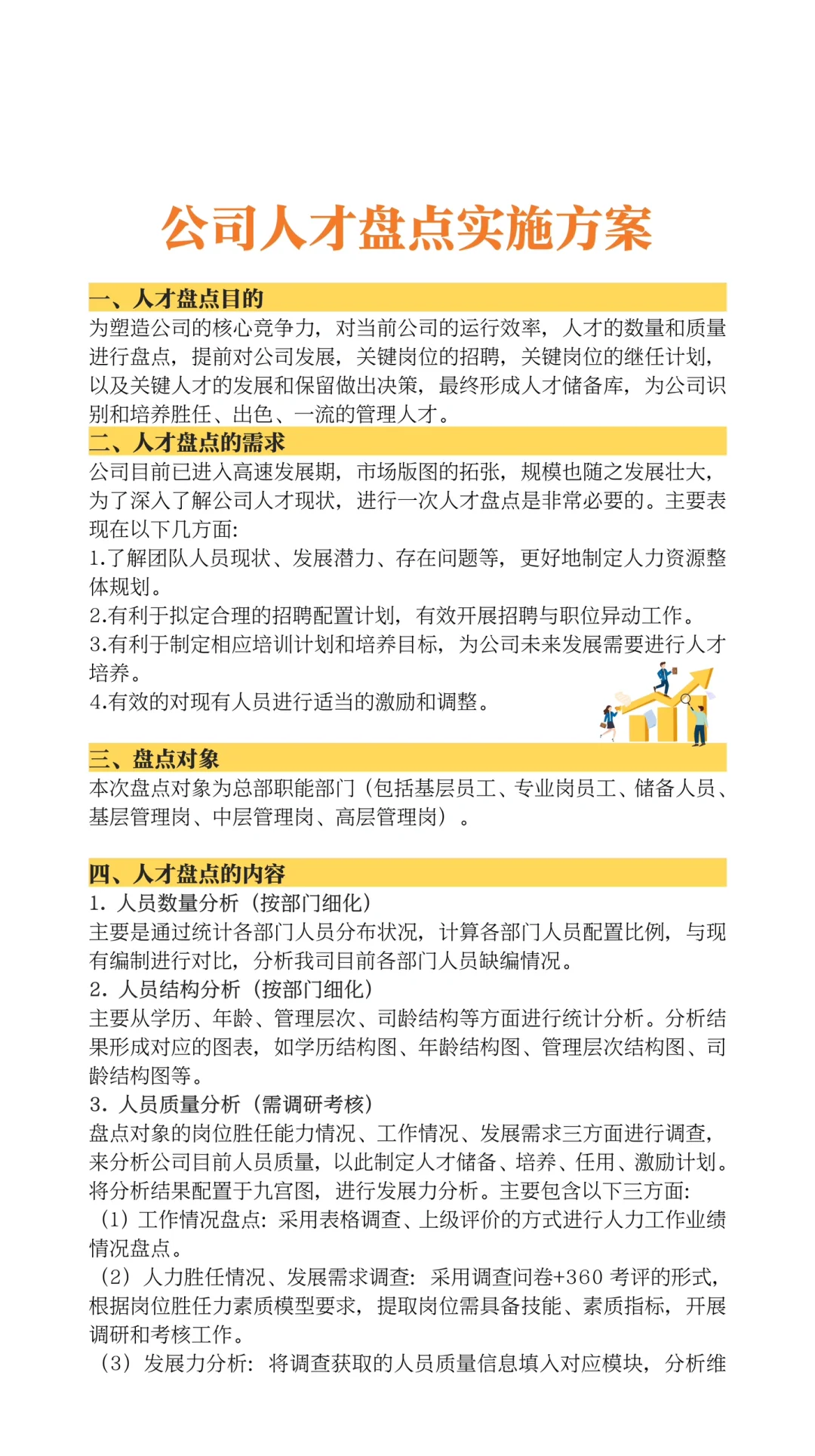 ✍️公司人才盘点实施方案