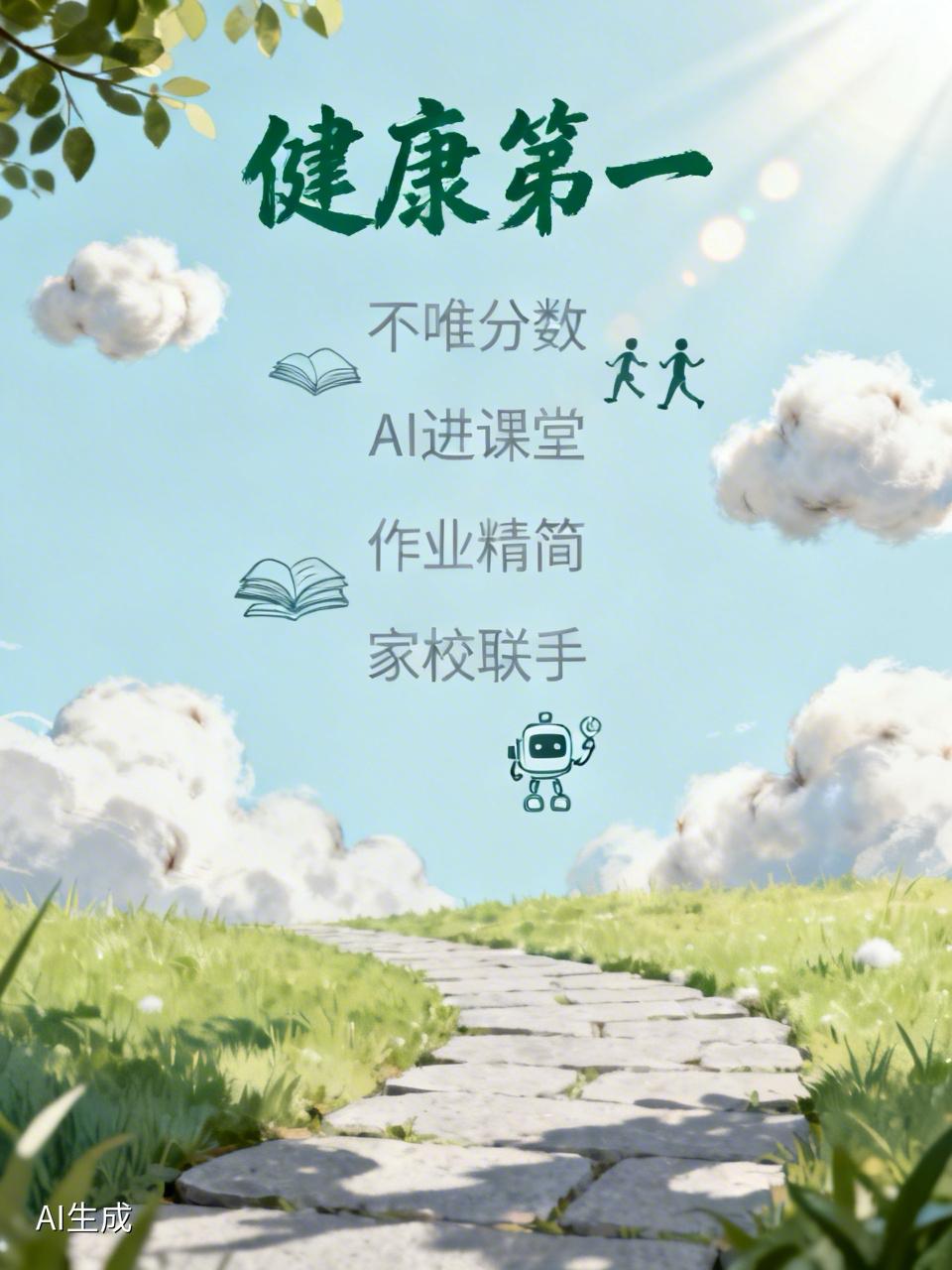 2026年教育部定调了：
健康第一，不唯分数，AI进课堂，作业要精简，家校要联手