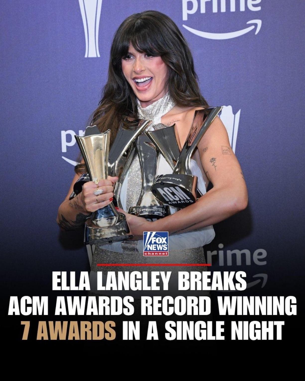 艾拉·兰利Ella Langley横扫ACM（美国乡村音乐）颁奖典礼，赢得她提名
