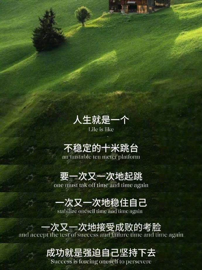 “在不稳定的命运中，寻找最稳定的自己” 