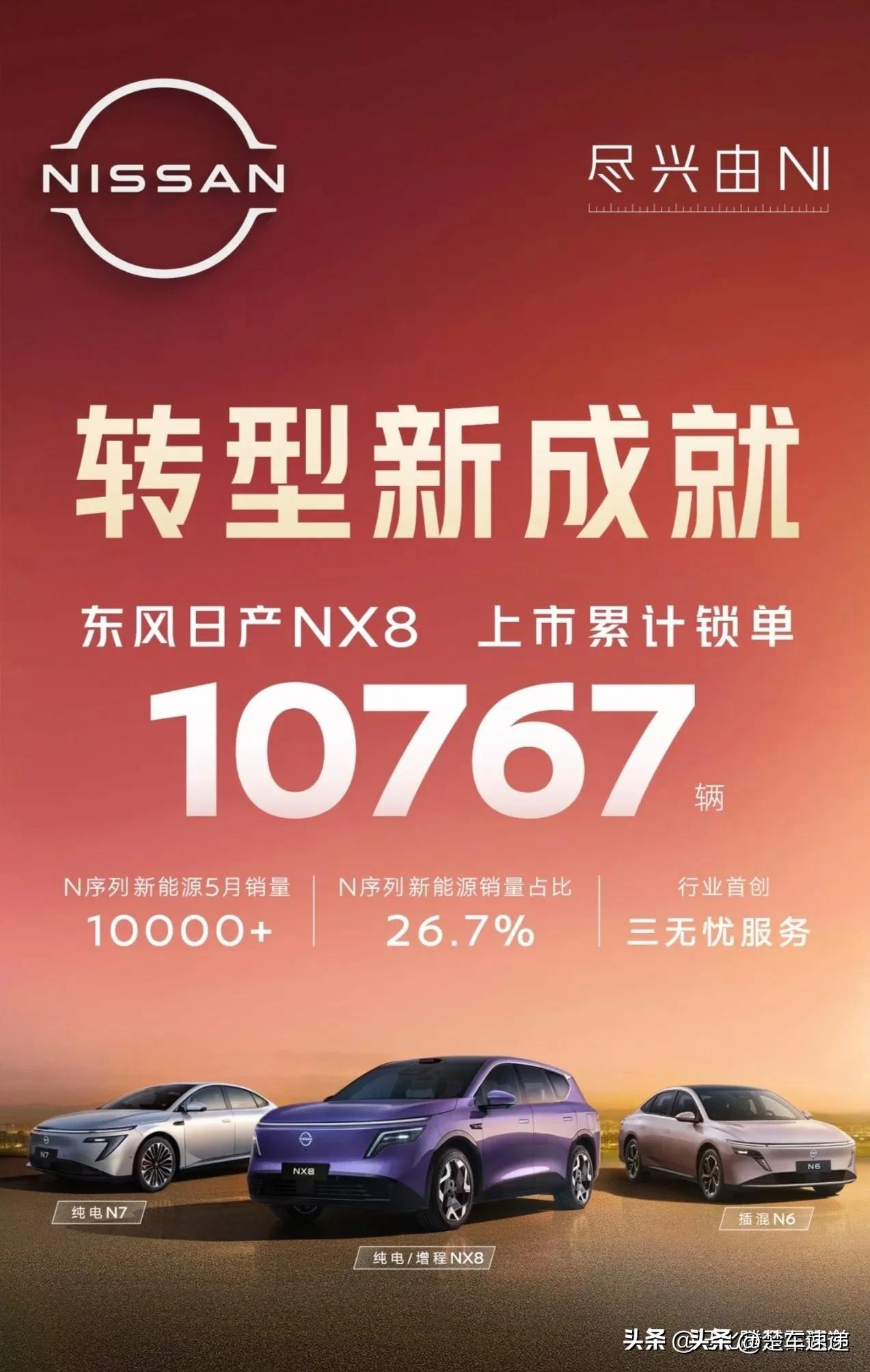 从东风日产最新海报来看，品牌新能源转型正在迎来阶段性突破。
 
海报显示，N序列