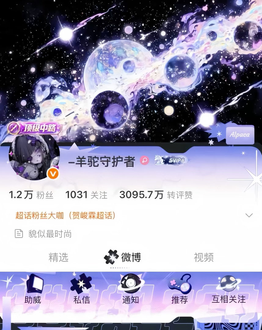 💜  专栏 · 我被微博装扮毁了