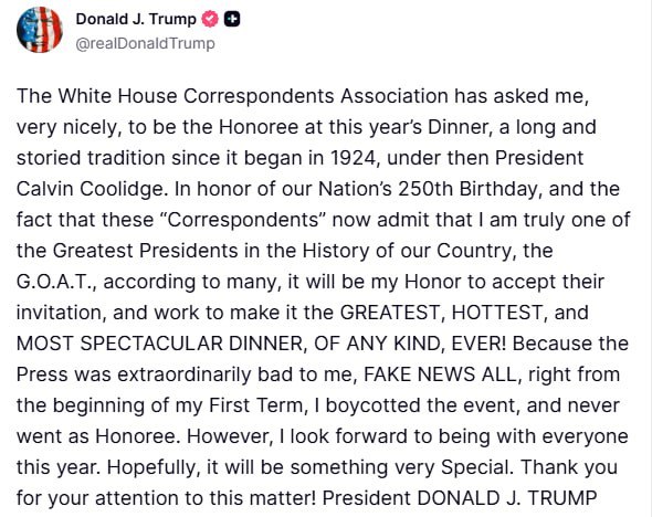 特朗普称自己是美国历史上最伟大的总统，还说在很多人眼里，他是人类有史以来最佳总统