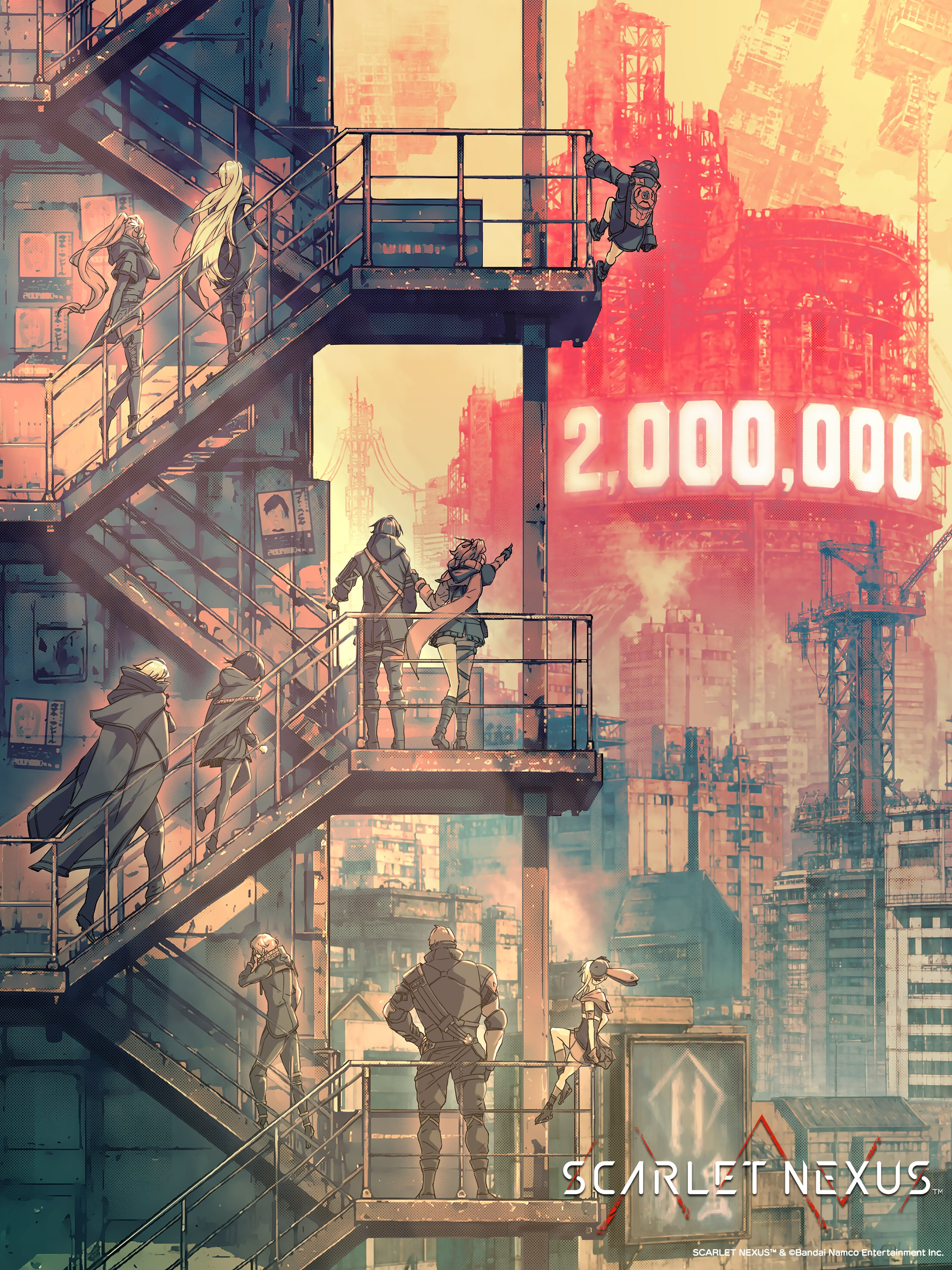 万代南梦宫宣布，《绯红结系》全球累计出货·下载版销量突破200万份，并发布贺图庆