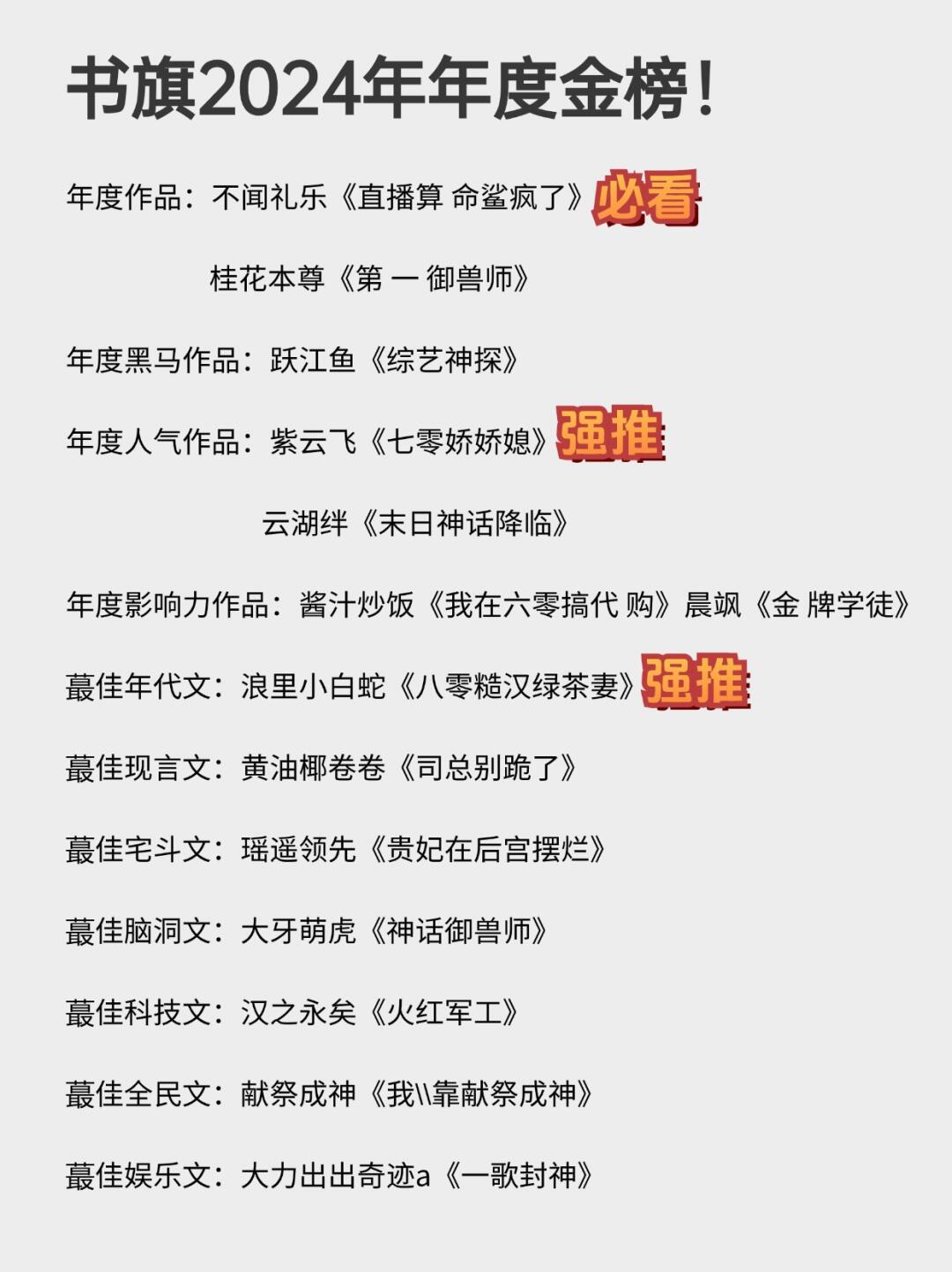 不会吧❗不会真有人没看过这几本小说吧❗