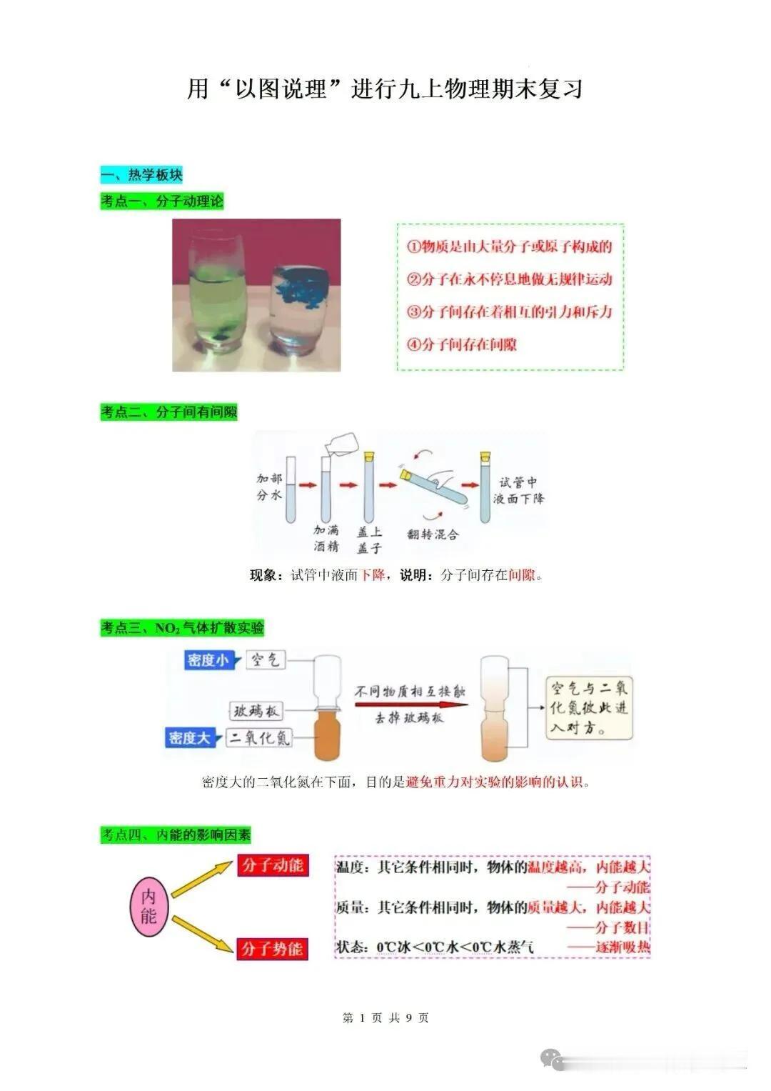 用“以图说理”进行九上物理预习