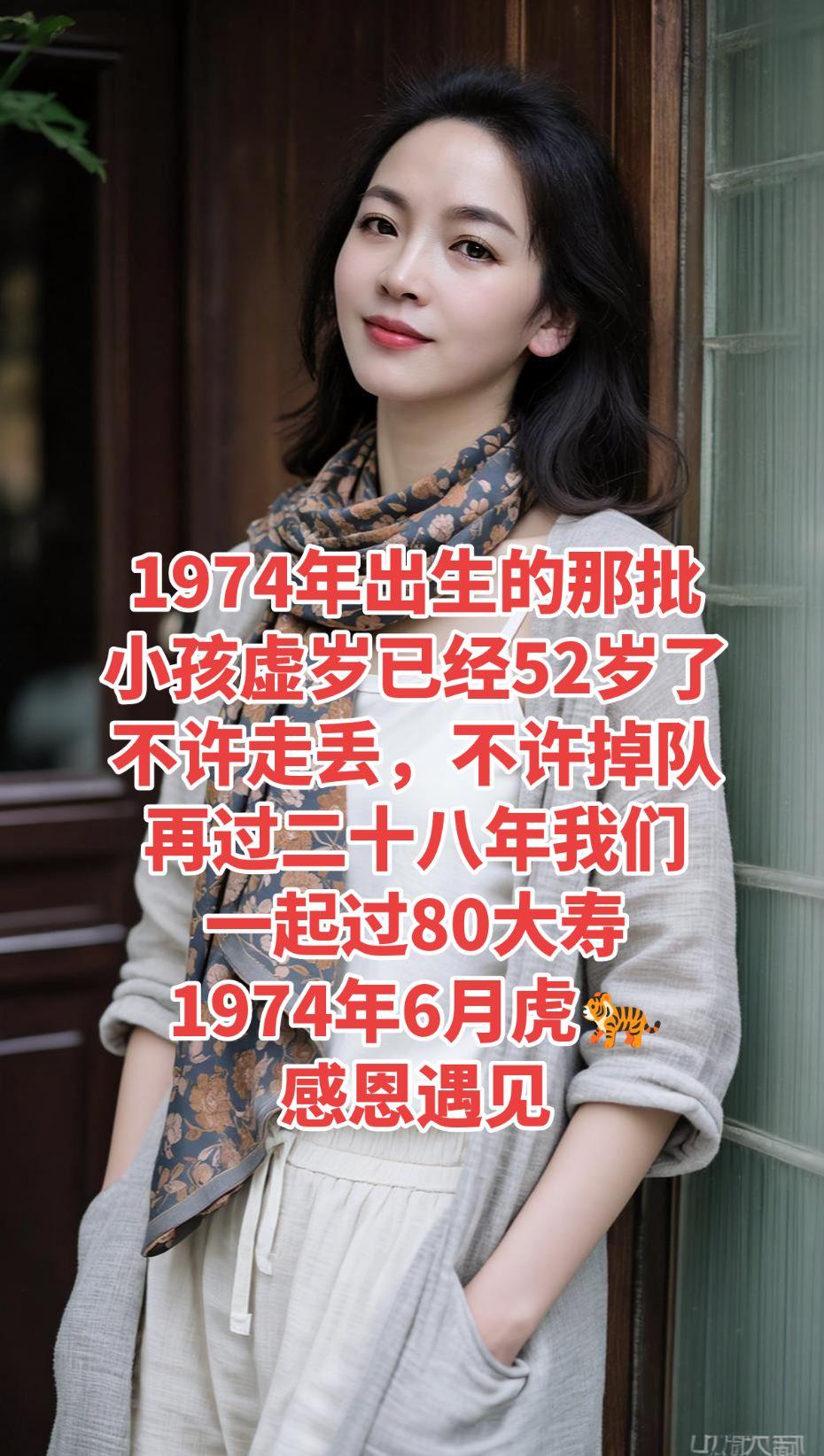 74年出生的生肖虎🐅，一晃虚岁都已经52岁，愿不再年轻的我们，余生平...