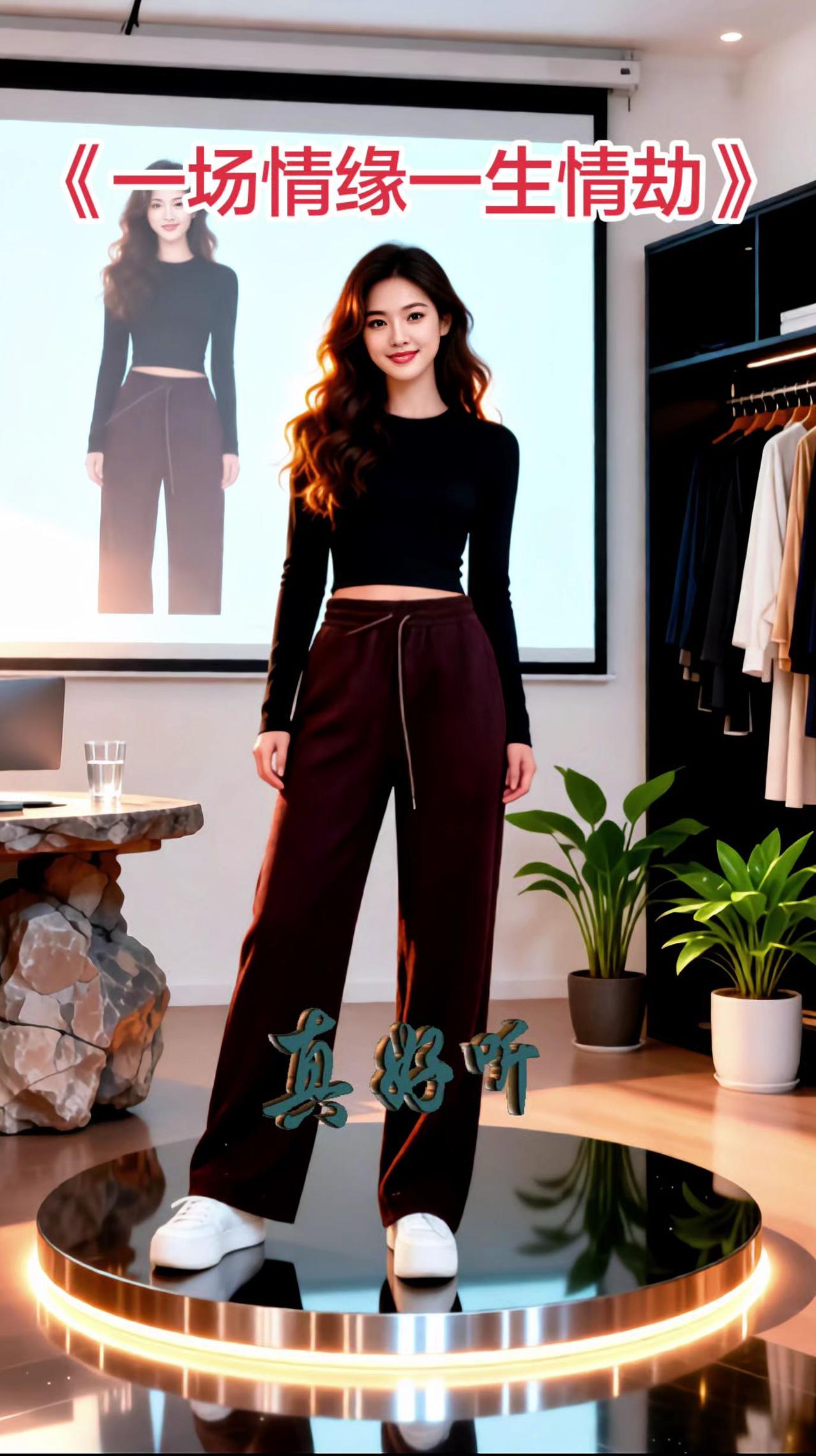 每日分享时尚女装潮流穿搭穿搭 弯刀阔腿裤