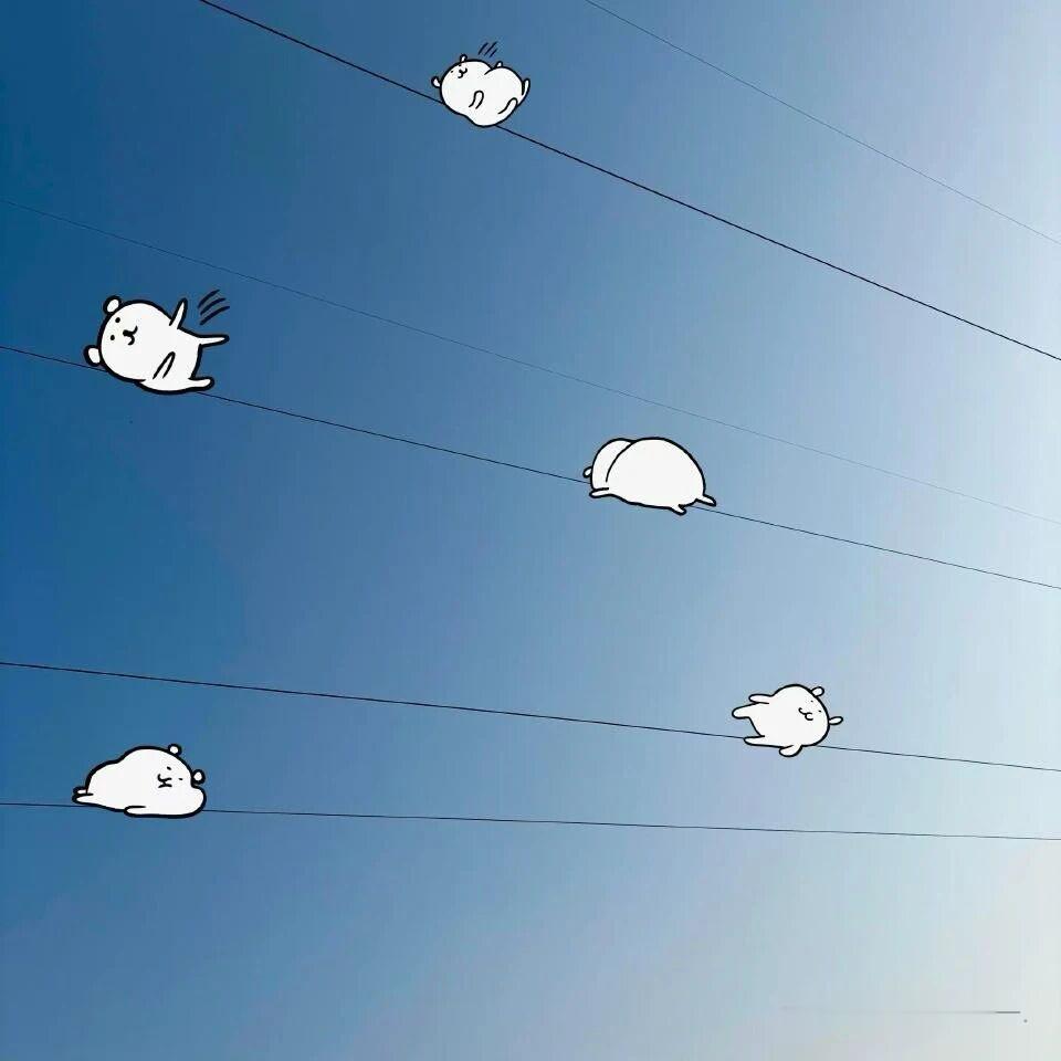一些治愈蓝色系WeChat背景图 分享 
