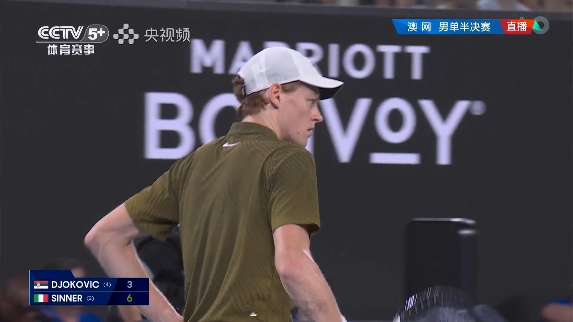 辛纳发球轮太无解了 