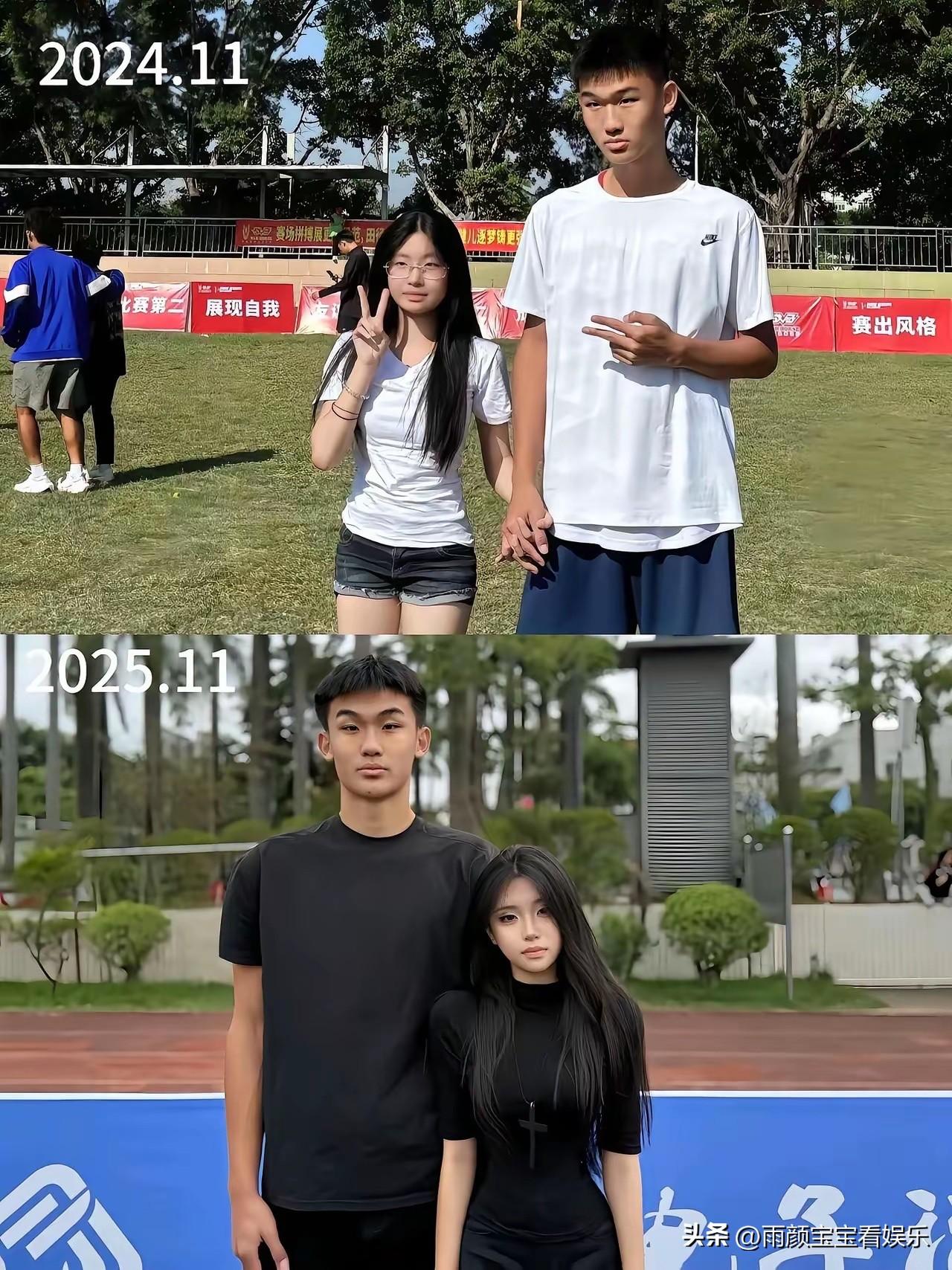 明人不说暗话，他们想亲吻，估计还得搬个凳子吧？