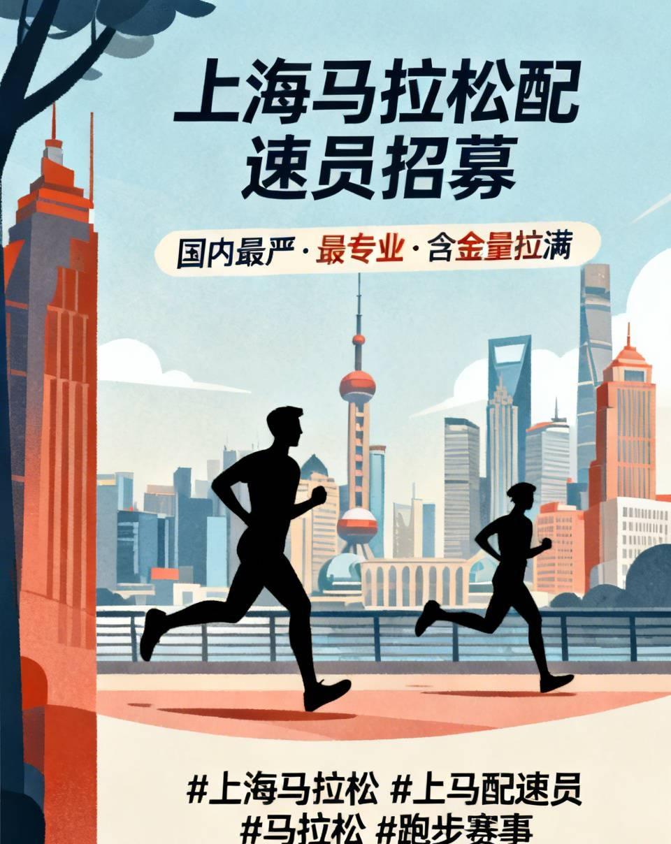 上海马拉松配速员招募正式开启！
今年重磅改革，首次全网公开招募，彻底告别关系户！