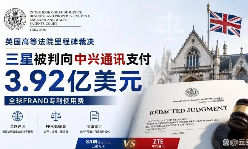 三星终于扛不住了，要给中兴掏 26.7 亿专利费。

谁也没想到，曾经在全球通信